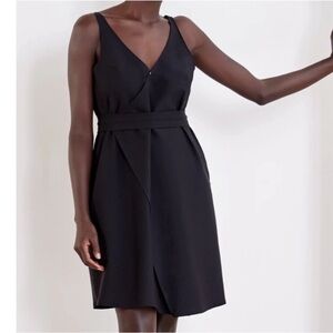 ADAY Over In One Wrap Dress in Black size Small